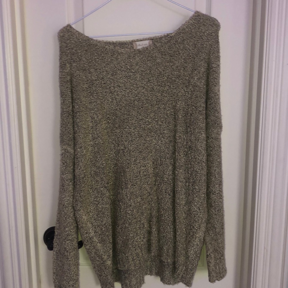 tan sweater